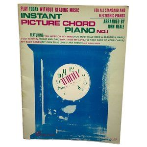 Instant Picture Chord Electronic Piano Sheet Music Instruction John Neale 1967